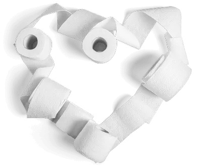 Toilet paper heart